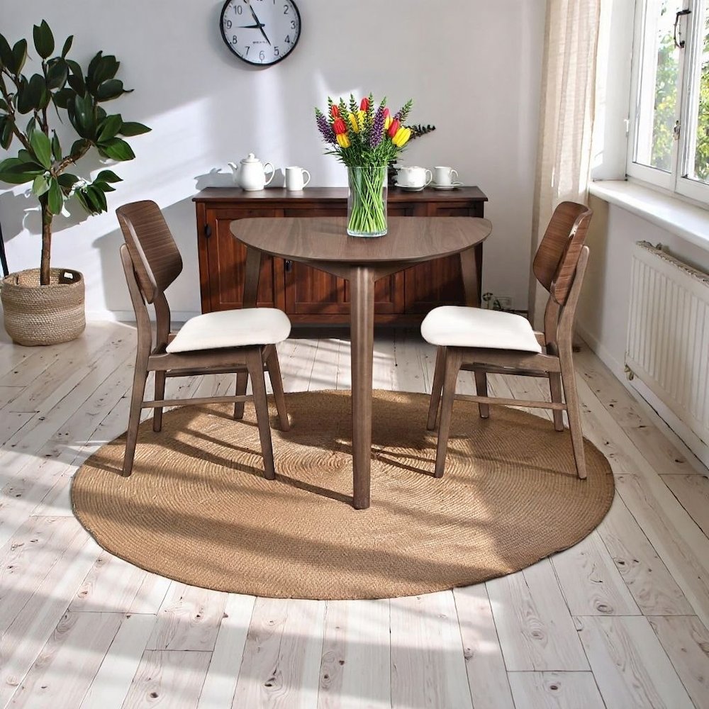Walnut Solid Wood Dining Chairs Set of 2 – Classic Chairs for Dining
