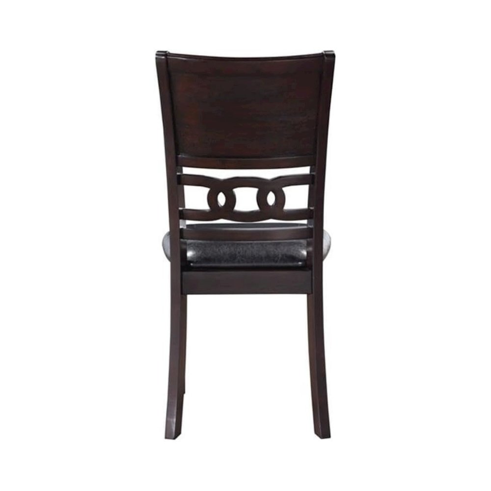 Solid Wood Dining Chairs Set of 2 Contemporary Ebony Black