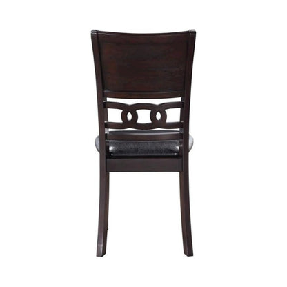 Solid Wood Dining Chairs Set of 2 Contemporary Ebony Black