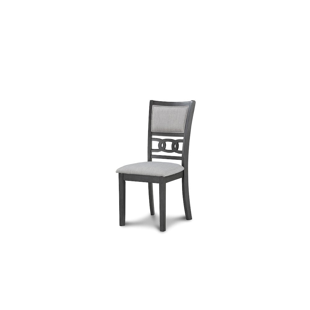 Gia Gray Wood Dining Chair with Fabric Seat (Set of 4)