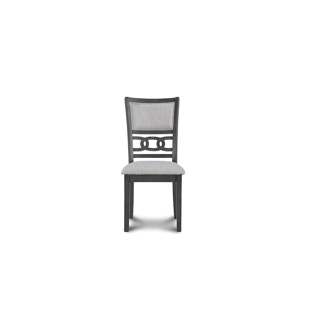 Gia Gray Wood Dining Chair with Fabric Seat (Set of 4)