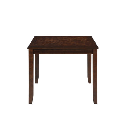 Wood Square Dining Table Set for 4 – Small Kitchen Table Set in Brown