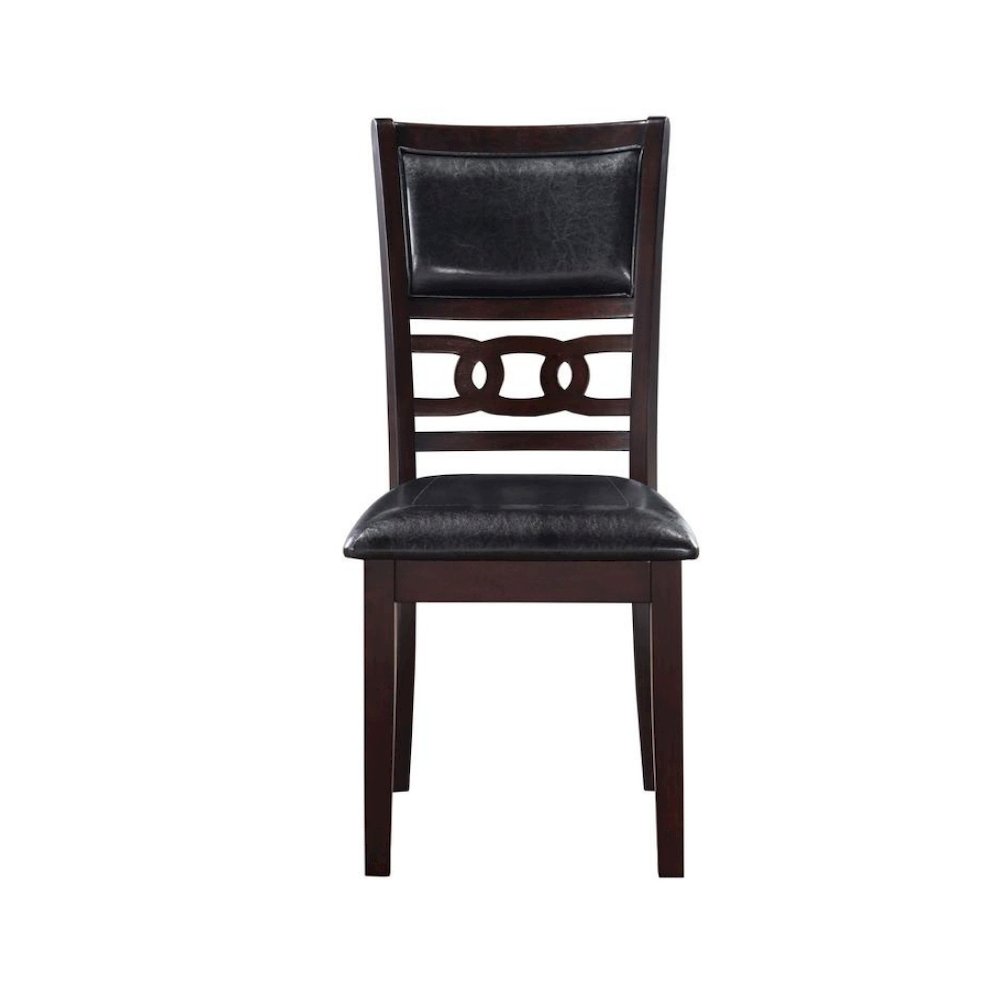 5-Piece Rectangular Dining Set 48" Table 4 Chairs Ebony Brown