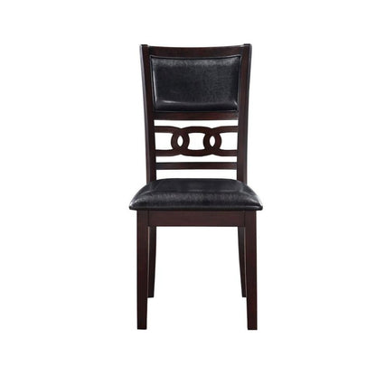 5-Piece Rectangular Dining Set 48" Table 4 Chairs Ebony Brown