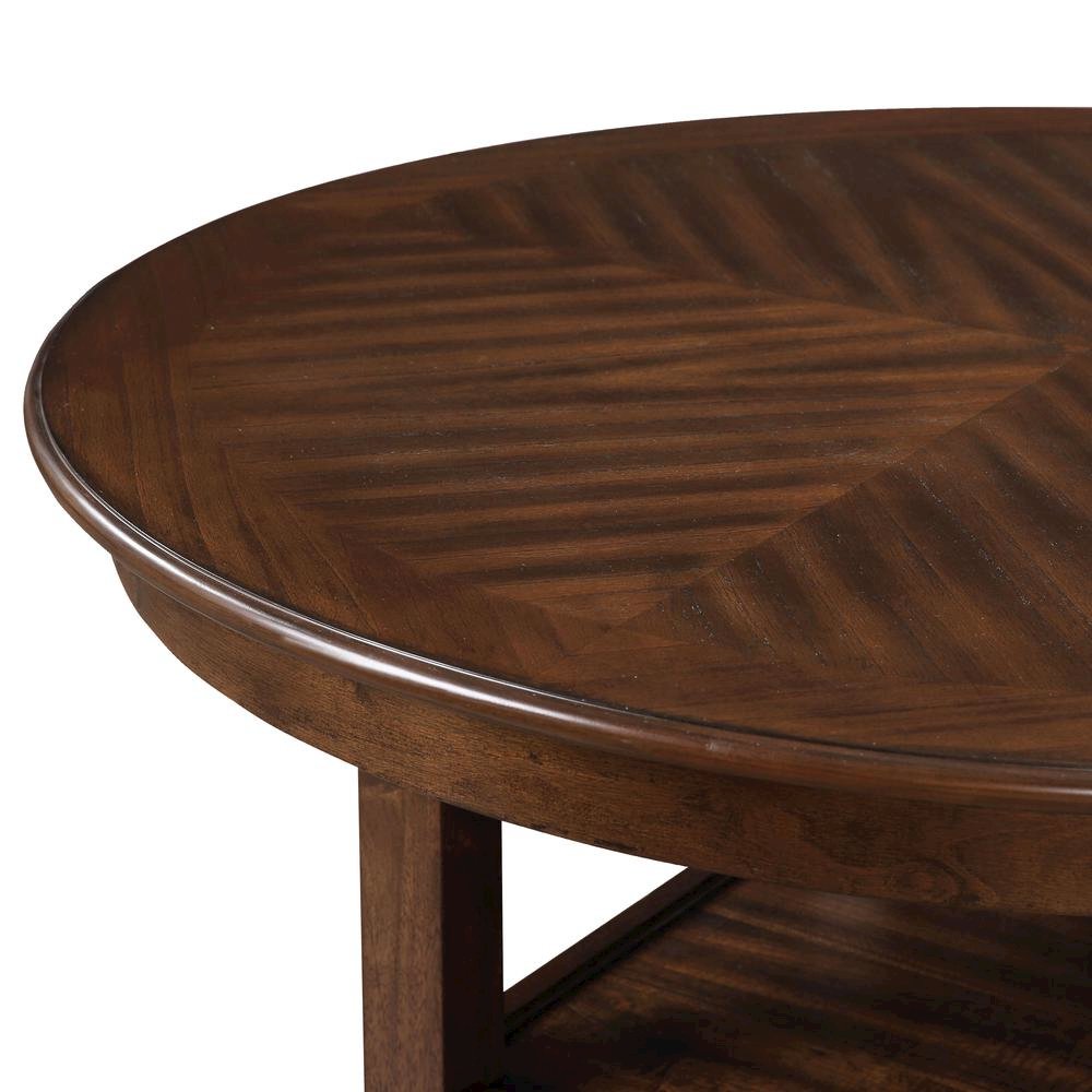 Brown Solid Wood Dining Table Set for 4 – Round Kitchen Table Design