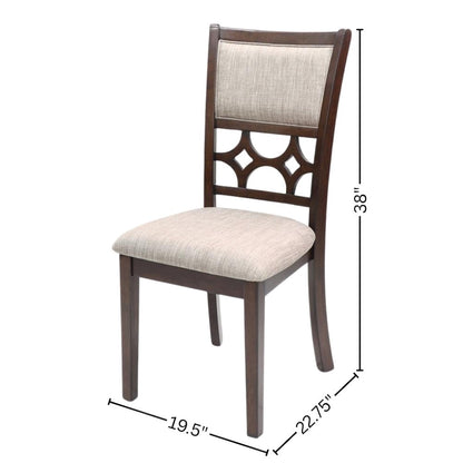 Cherry Round Dining Table Set for 4 – Kitchen Table and Chairs Set