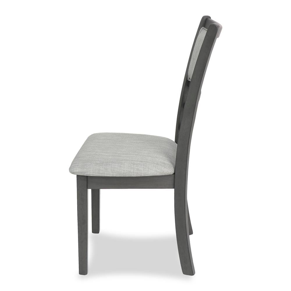 Gray Round Dining Table Set for 4 – Kitchen Table and Chairs Set