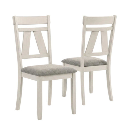 Solid Rubberwood Traditional Dining Chairs for Kitchen, Brown, Set of 2
