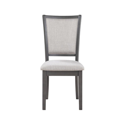 Gray Wood Round Dining Table Set for 4 – Kitchen and Dining Room Use