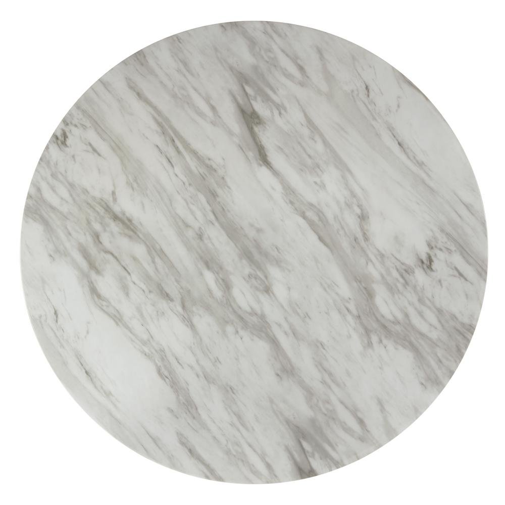 Counter Height Kitchen Table, Round Marble Dining Table in Brown Wood