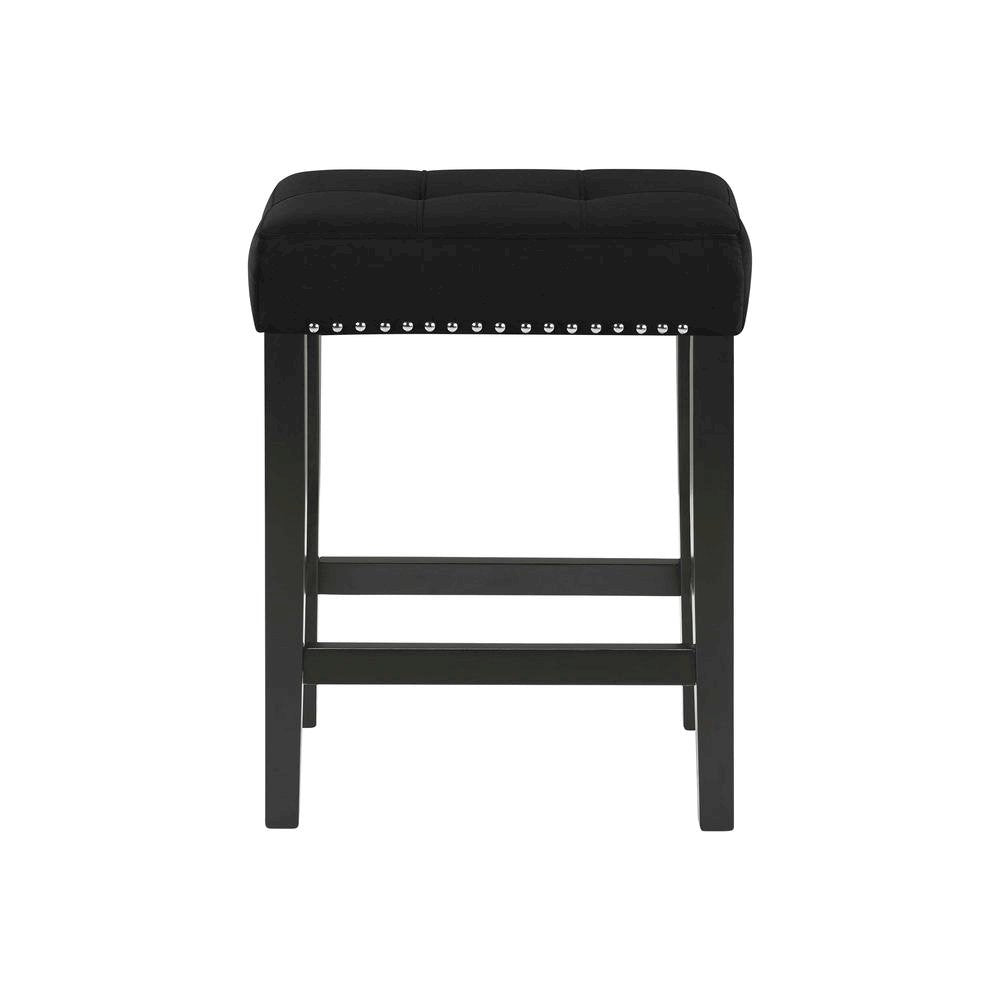 Bar Table Set, Console Table with Stools, Wood Sofa Table with Stools Black
