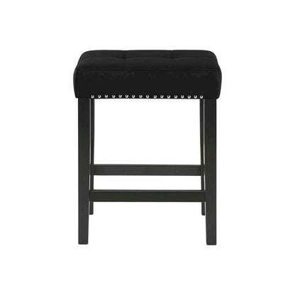 Bar Table Set, Console Table with Stools, Wood Sofa Table with Stools Black