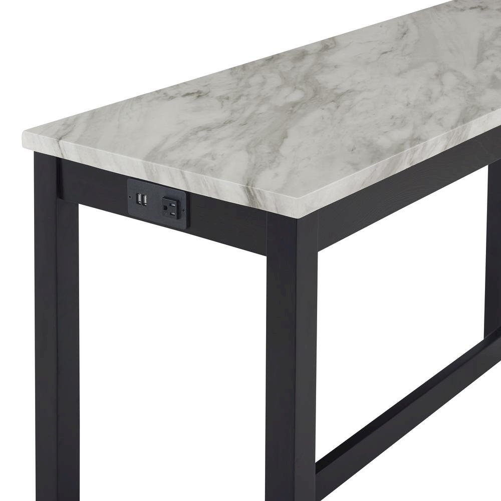 Blue Bar Table Set – Console Table with Stools for Kitchen or Lounge