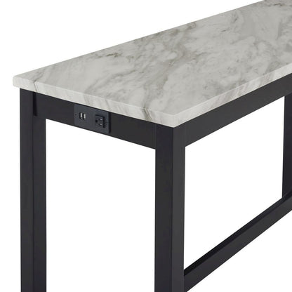 Blue Bar Table Set – Console Table with Stools for Kitchen or Lounge