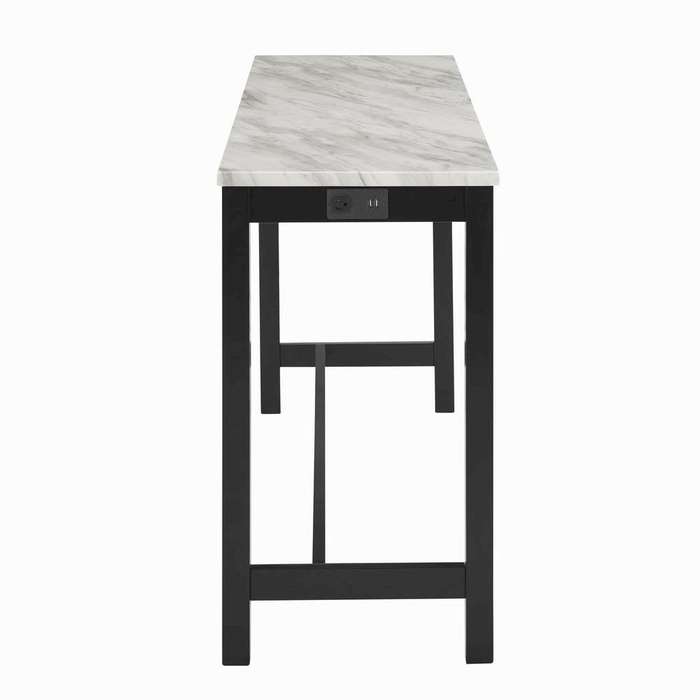 Blue Bar Table Set – Console Table with Stools for Kitchen or Lounge
