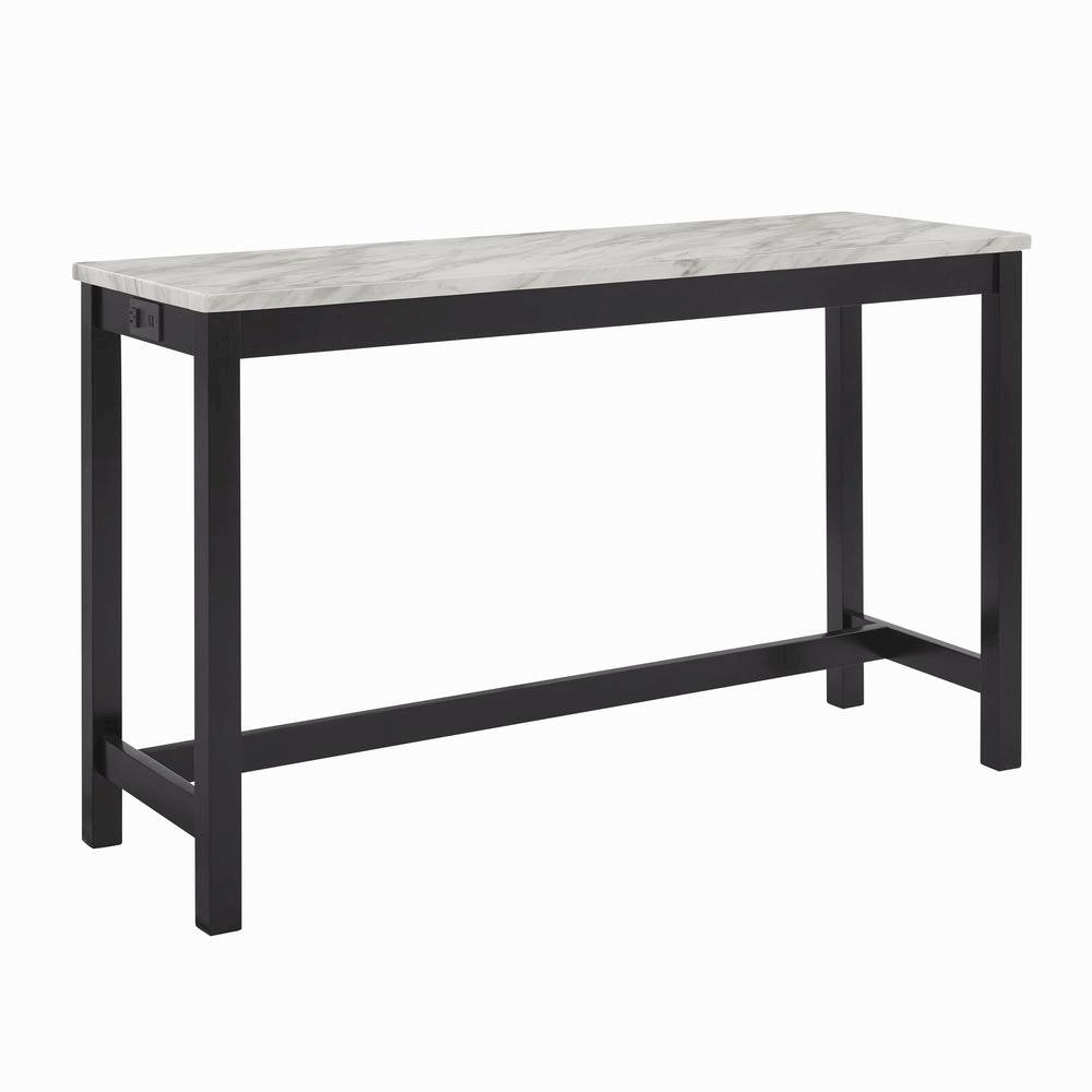 Gray Bar Table Set with Stools – Console and Sofa Table Seating Combo