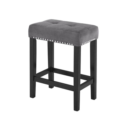 Gray Bar Table Set with Stools – Console and Sofa Table Seating Combo
