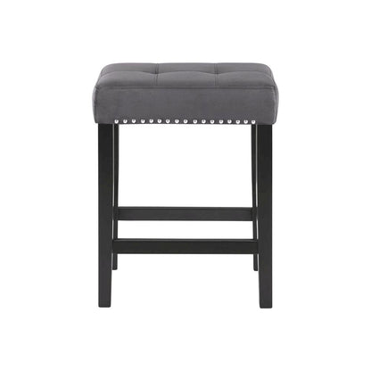 Gray Bar Table Set with Stools – Console and Sofa Table Seating Combo
