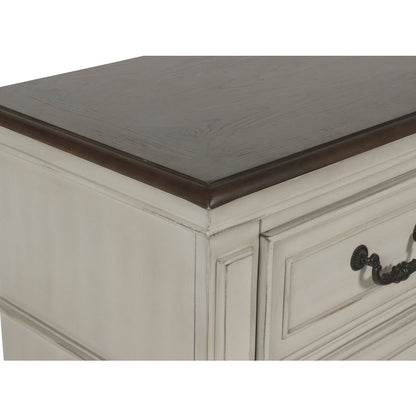 Anastasia Wood Nightstand in Ant. White (Set of 2)