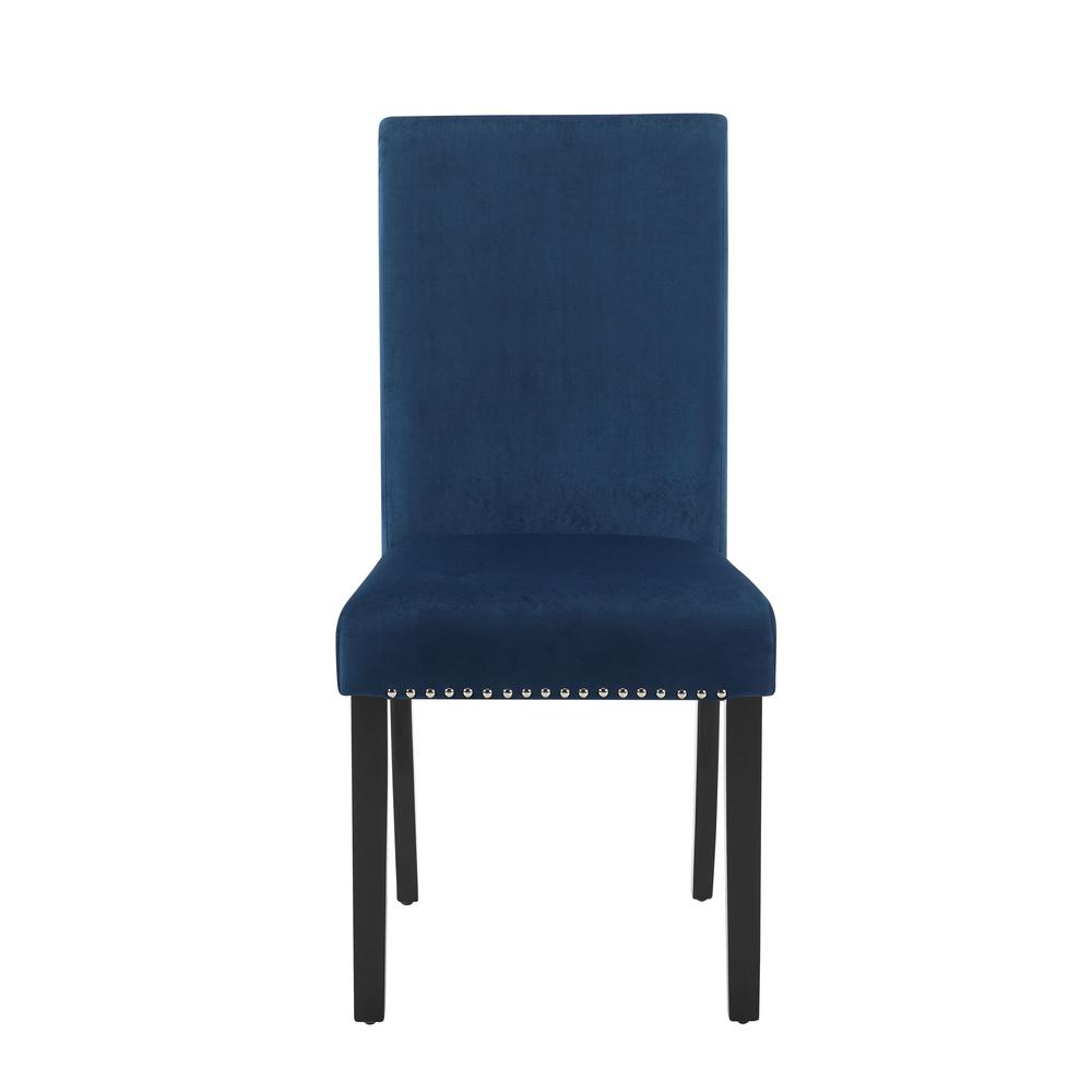 Furniture Celeste 5-Pc Faux Marble Round Dining Set  4 Chair-Blue