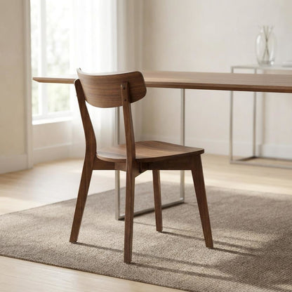 Modern Rubberwood and MDF Dining Chair with Lacquer Finish for Dining Room