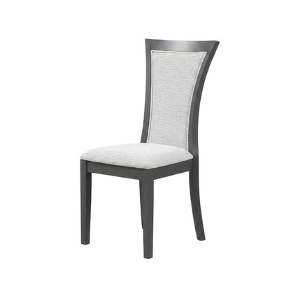 Rubberwood Upholstered Dining Chair with Solid Wood Legs, Transitional