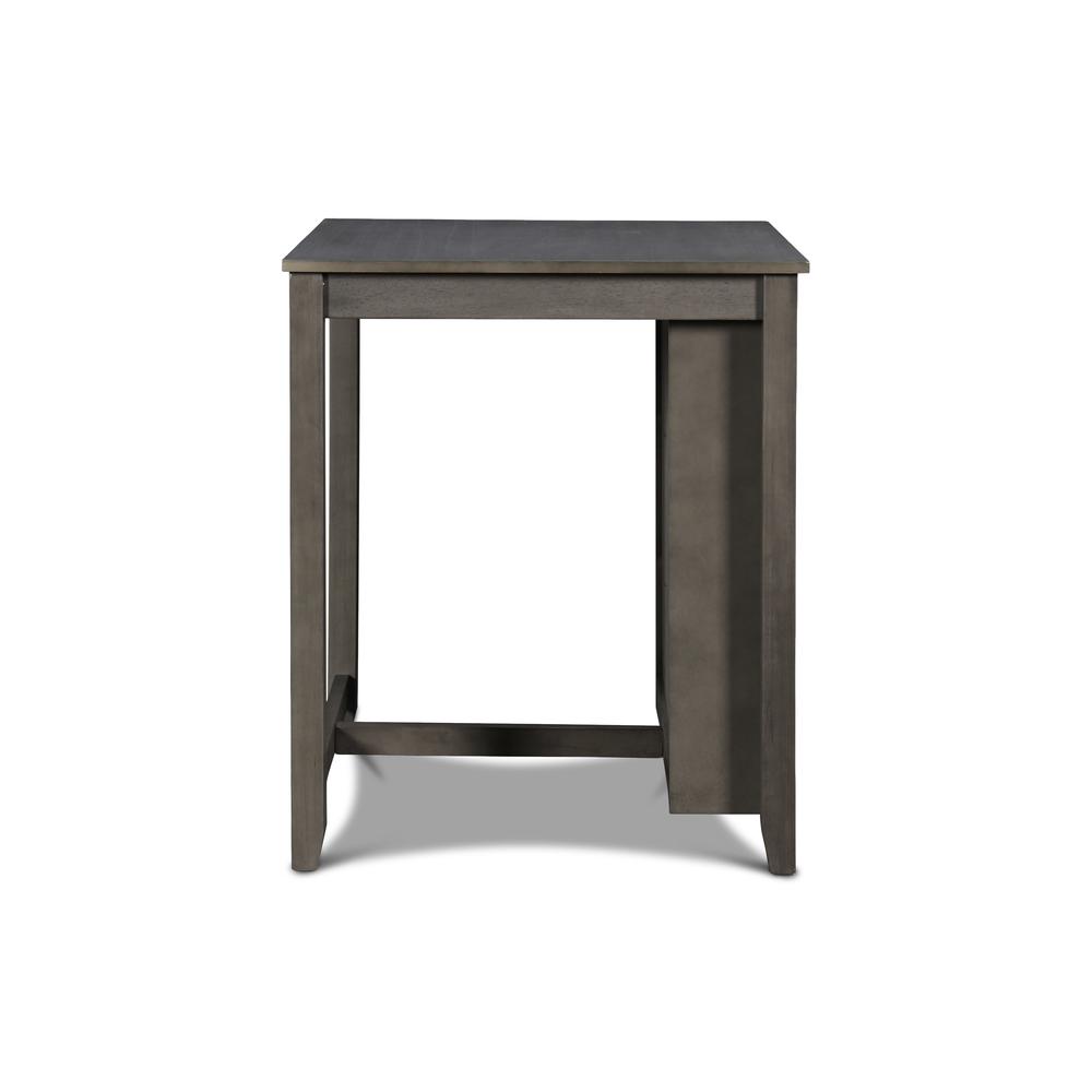 Furniture Gia Solid Wood Counter Table 2 Chairs in Gray