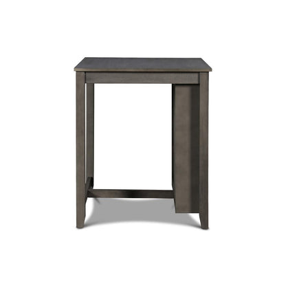 Furniture Gia Solid Wood Counter Table 2 Chairs in Gray
