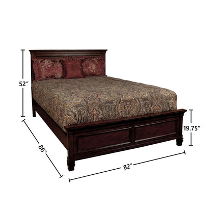 Furniture Tamarack Contemporary Solid Wood 4/6 Full Bed in Cherry