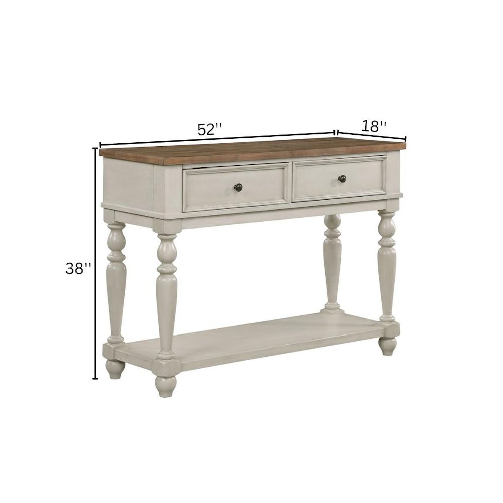 White Rustic Sideboard Solid Wood Vintage Console Table With Drawers