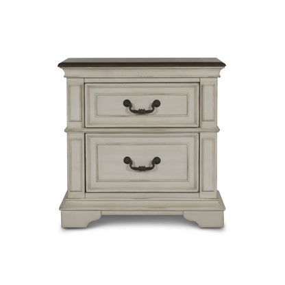 Anastasia Wood Nightstand in Ant. White (Set of 2)