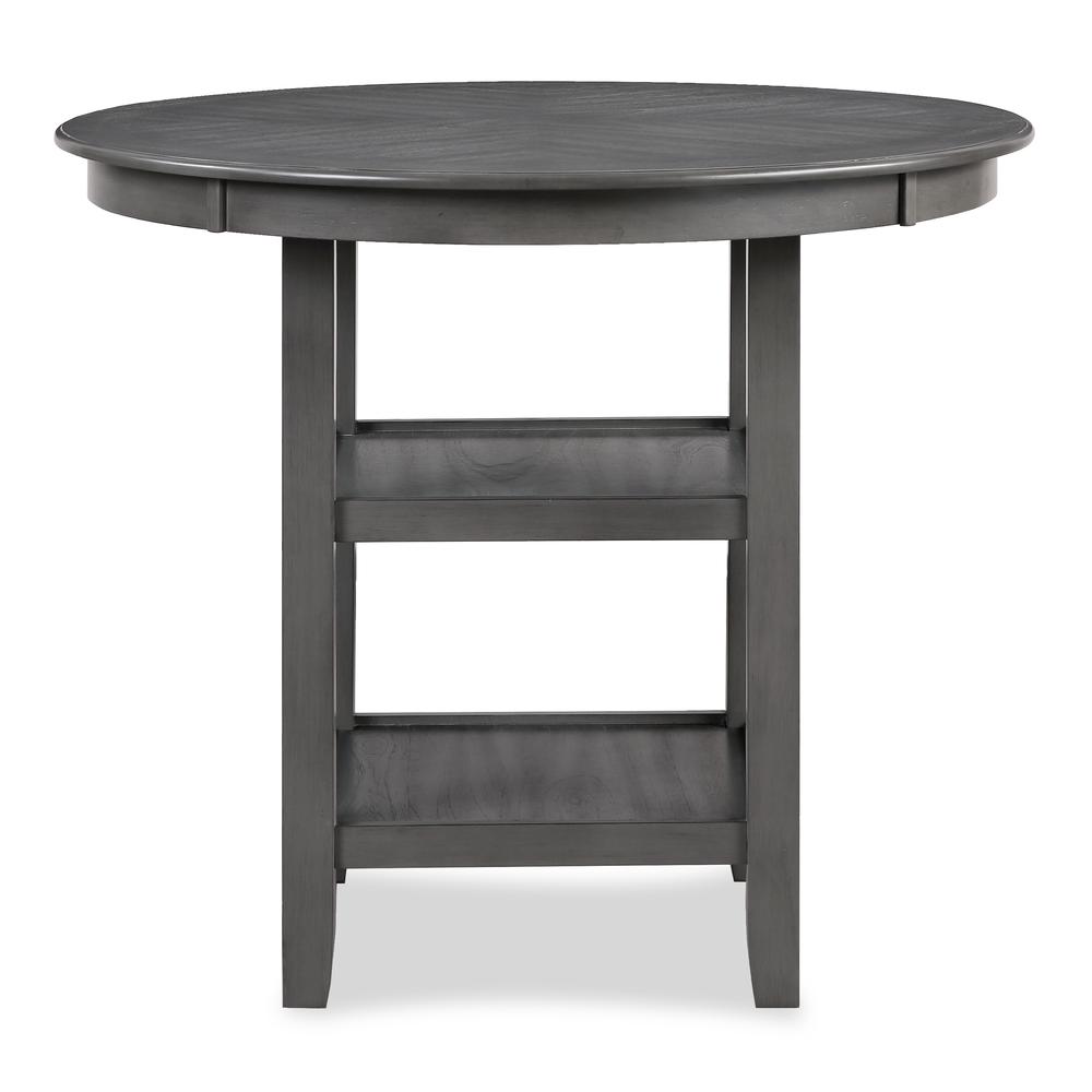 Cori 5-Piece Wood Round Counter Table Set with 4 Chairs in Gray
