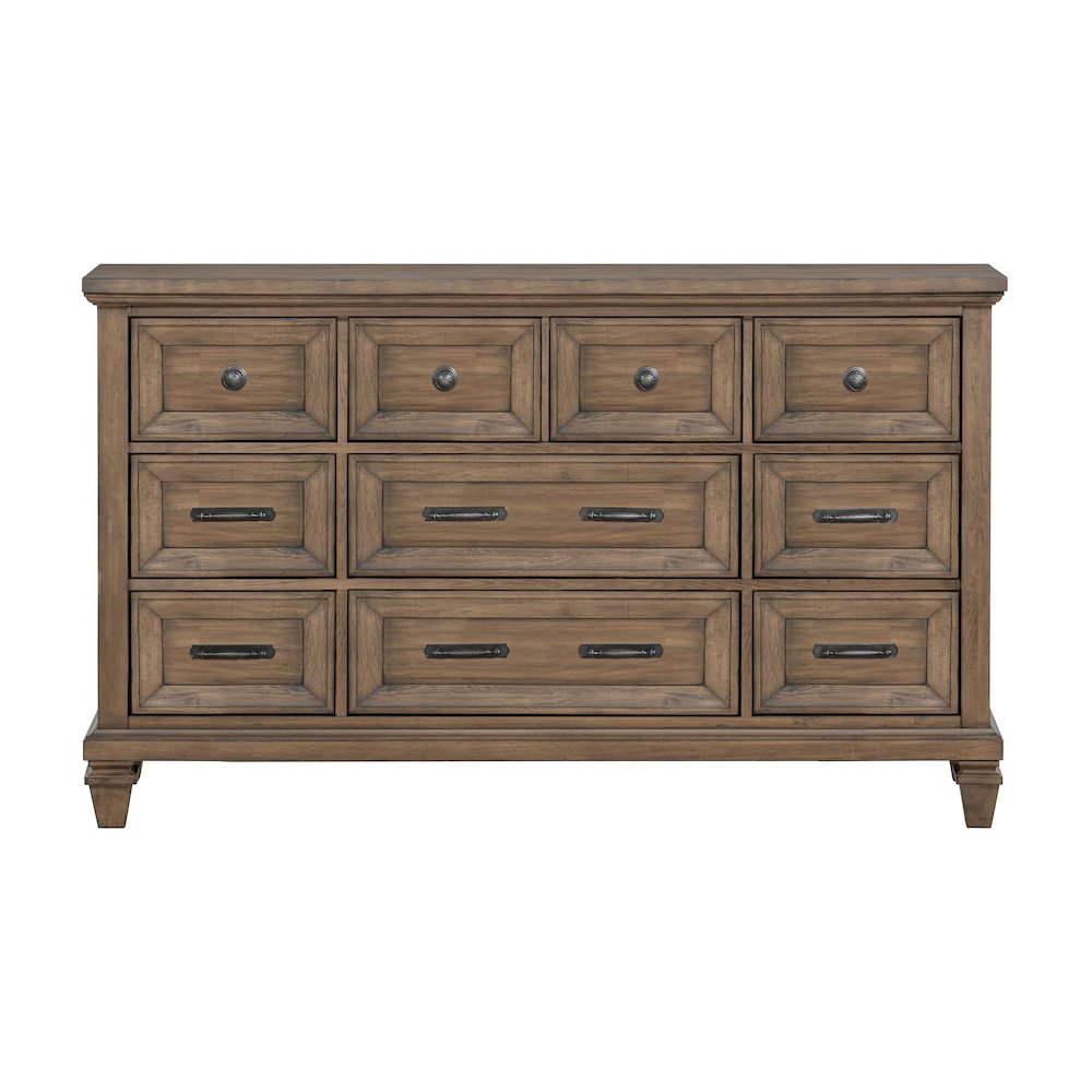 Mariana Wood 9-Drawer Dresser, Vintage Mocha