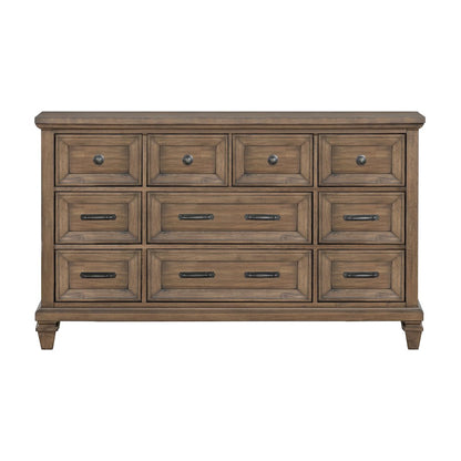 Mariana Wood 9-Drawer Dresser, Vintage Mocha