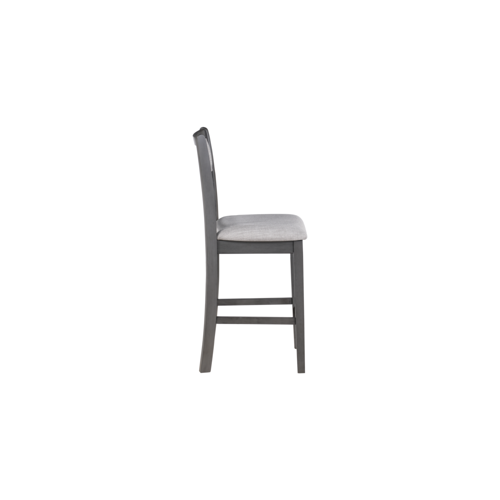 Furniture Gia Solid Wood Counter Table 2 Chairs in Gray