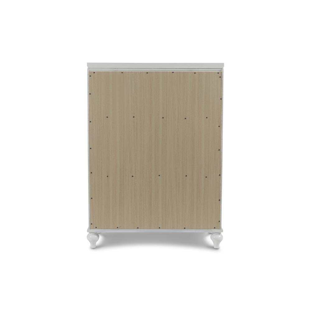 Furniture Modern Style Solid Wood Chest in White Finish