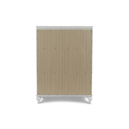 Furniture Modern Style Solid Wood Chest in White Finish