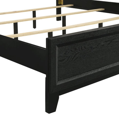 Obsidian Wood Queen Bed, Black
