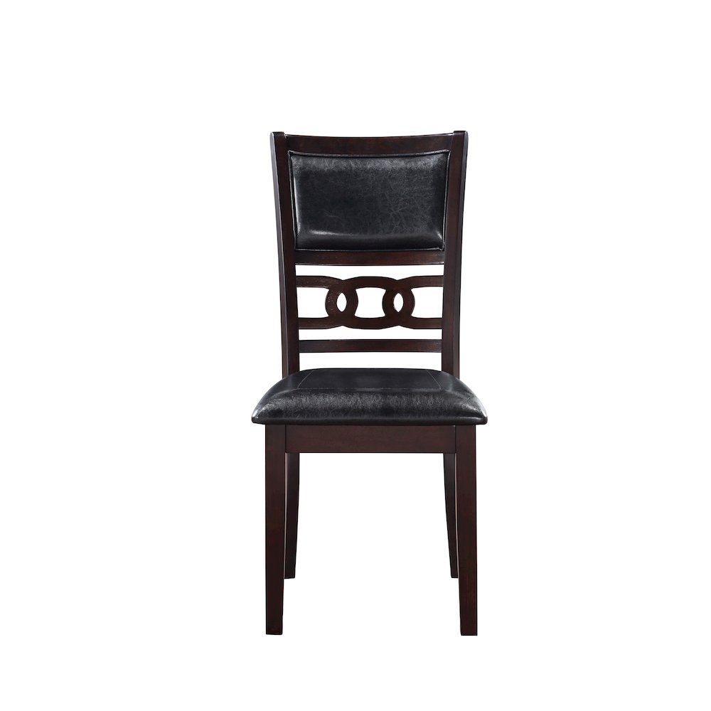 Gia 5-Piece 60" Wood Rectangular Dining Set with 4 Chairs in Ebony
