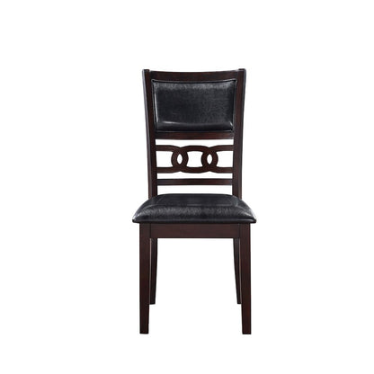 Gia 5-Piece 60" Wood Rectangular Dining Set with 4 Chairs in Ebony