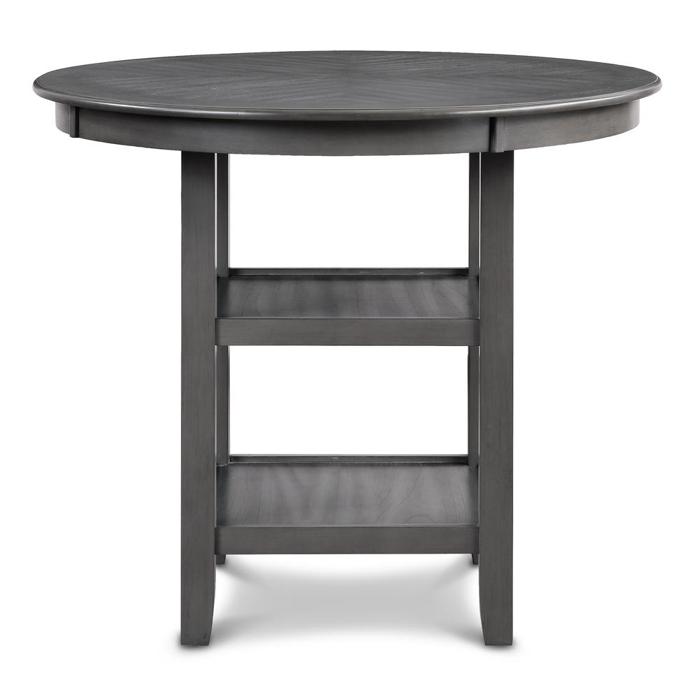 Amy 5-Piece Wood Round Counter Set with 4 Chairs in Gray