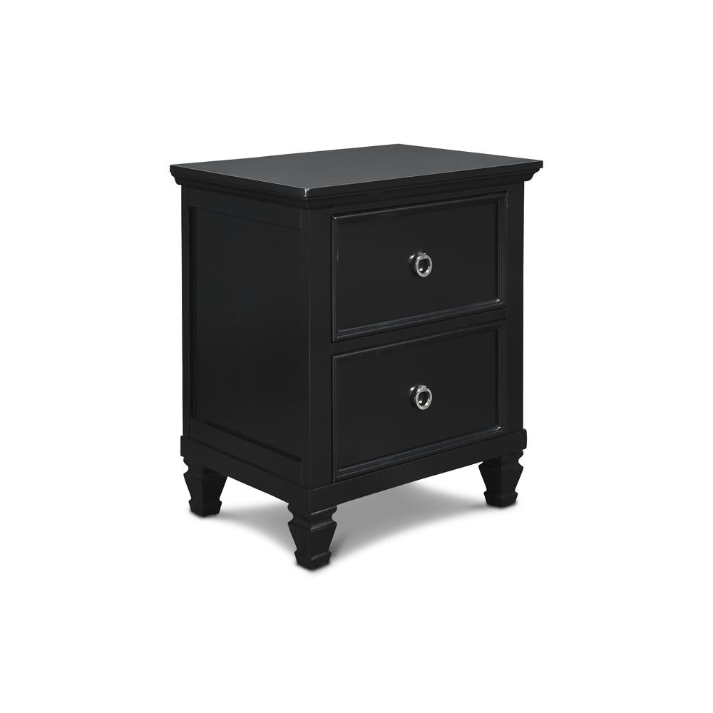 Tamarack 4-Piece Wood King Bedroom Set with Nightstand in Black