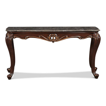 Furniture Constantine Wood Console Table with Rolled Feet in Cherry