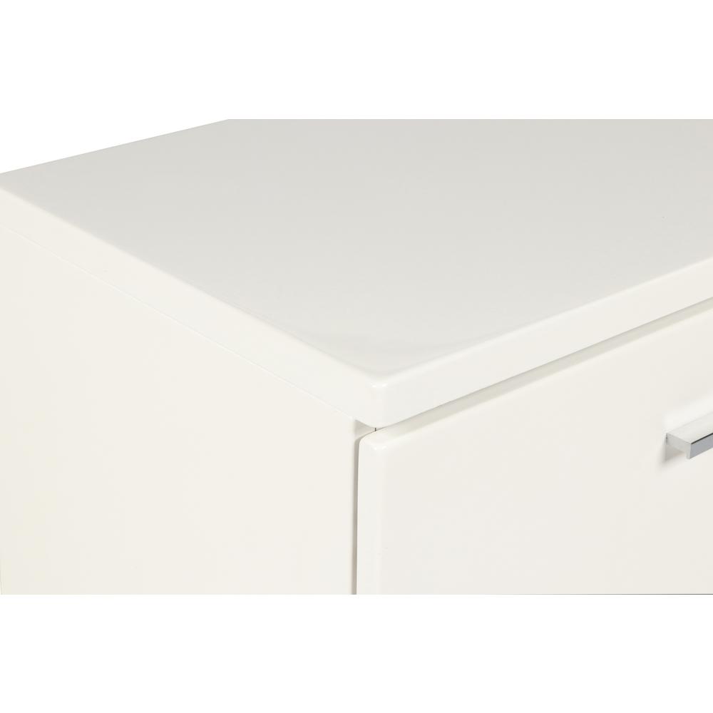 Furniture Sapphire Solid Wood 2-Drawer Nightstand in White