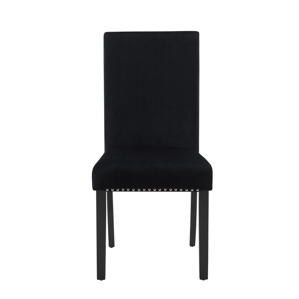 Furniture Celeste 5-Pc Faux Marble Round Dining Set  4 Chair-Black