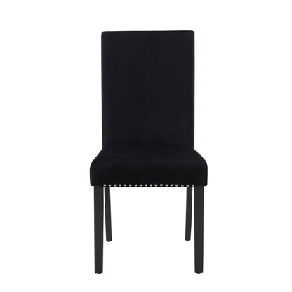 Furniture Celeste 5-Pc Faux Marble Round Dining Set  4 Chair-Black