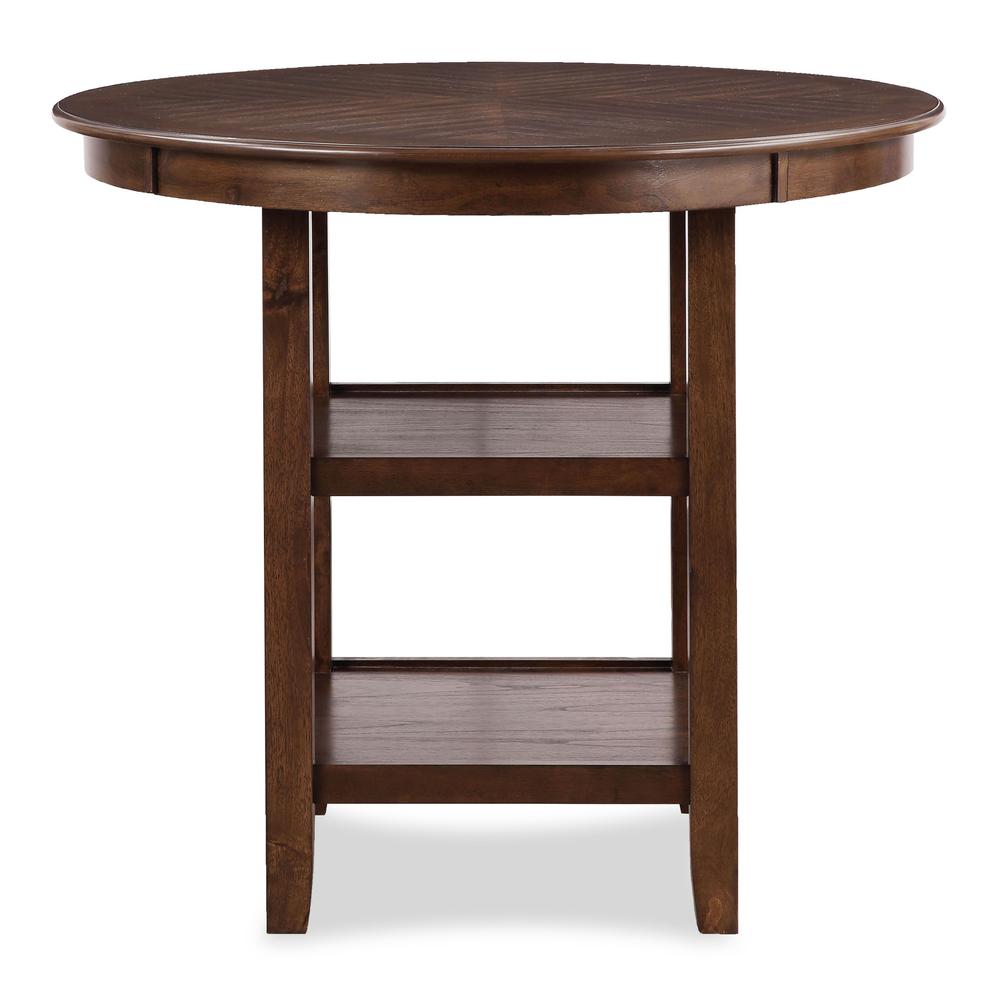 Furniture Cori 5-Piece Solid Wood Counter Set in Brown