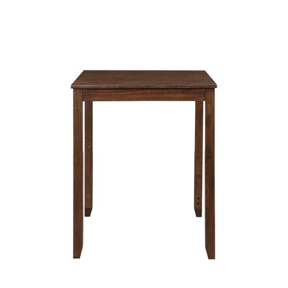 Furniture Gia Solid Wood Counter Table 2 Chairs in Cherry Brown