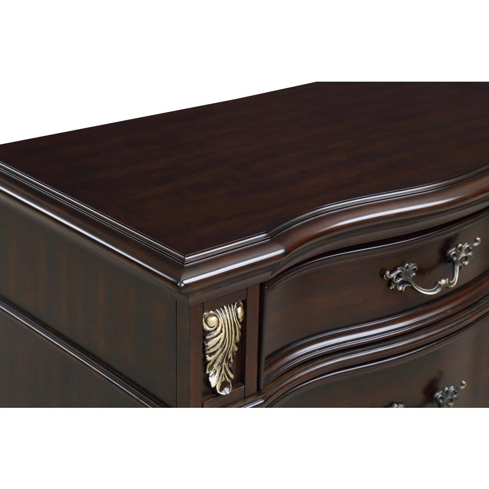 Furniture Maximus Solid Wood 3-Drawer Nightstand in Madeira