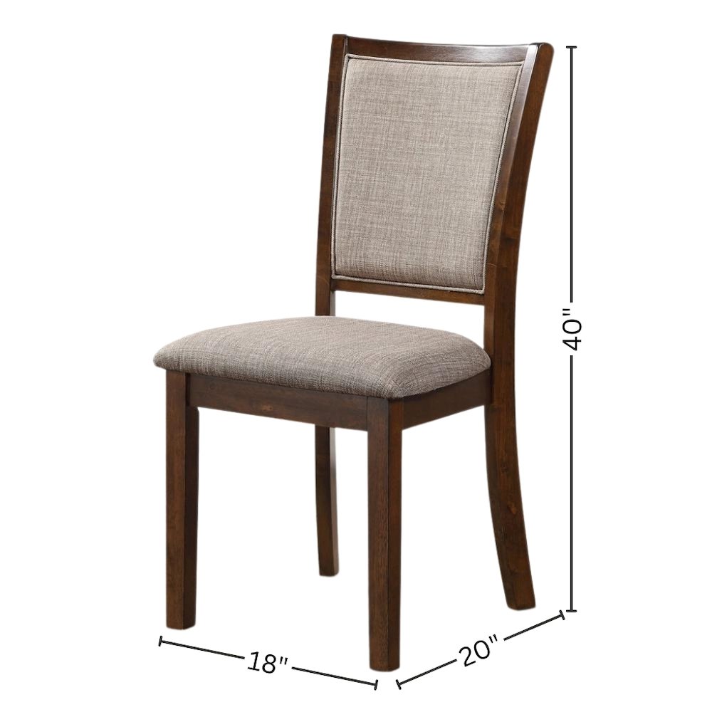 Wood Dining Table Set for 4 – Kitchen Table Chairs Set in Brown Finish